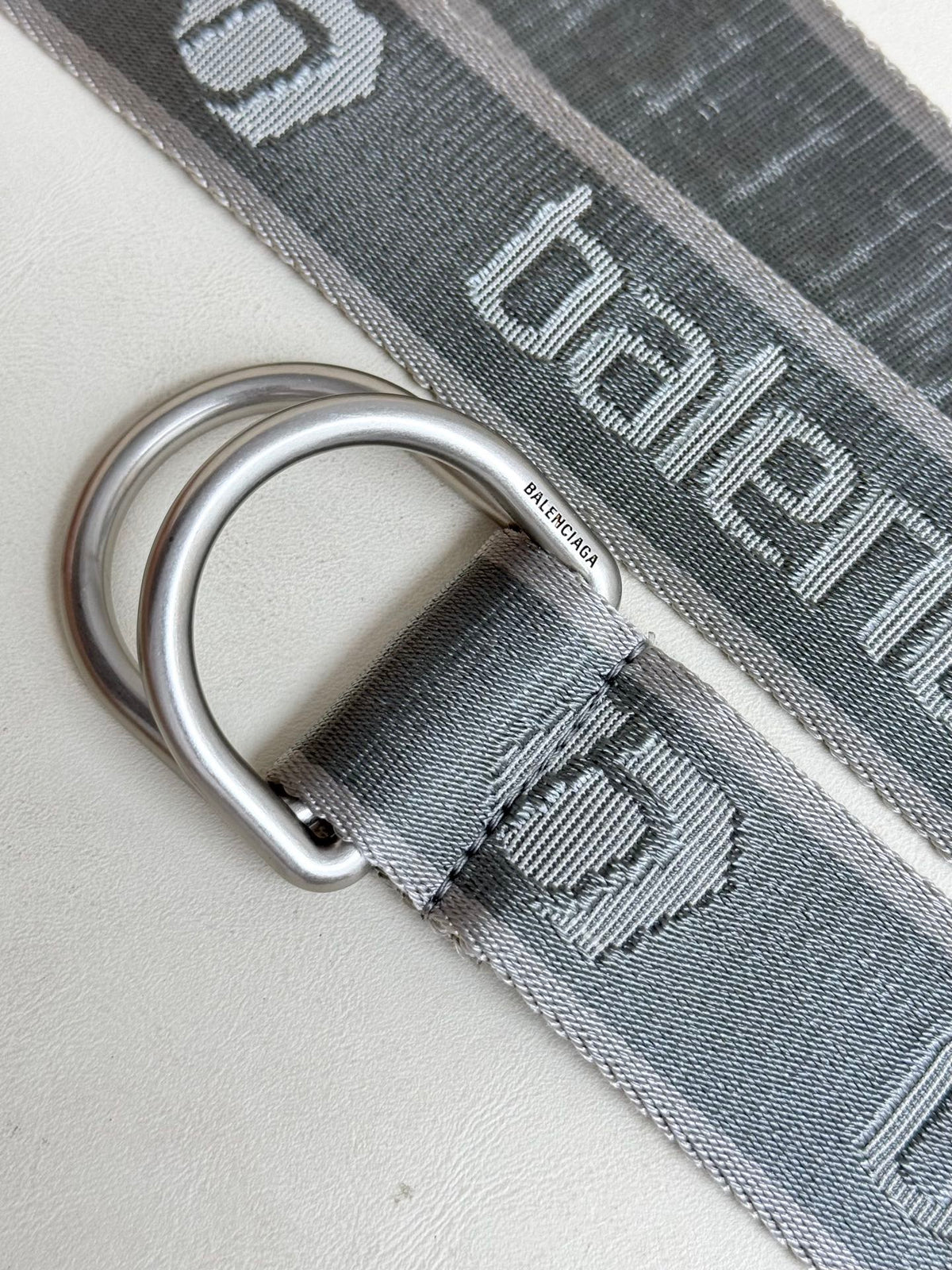 Balenciaga 7944852AA381461 Charcoal Gray & Gray Designer Belt - detail image 7