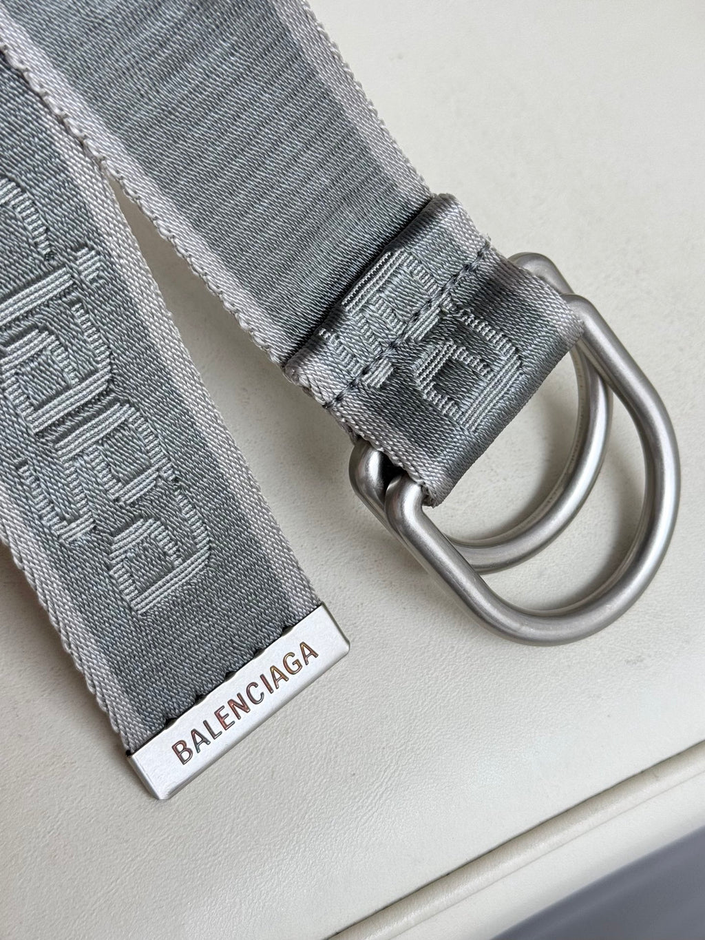 Balenciaga 7944852AA381461 Charcoal Gray & Gray Designer Belt - detail image 6