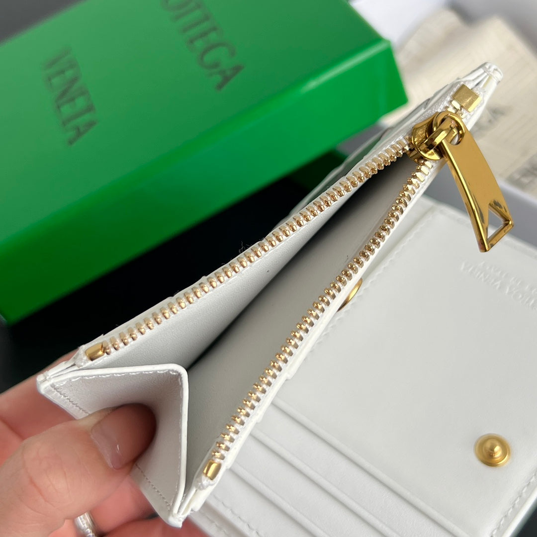 Bottega Veneta White & Red Coin Purse - detail image 7