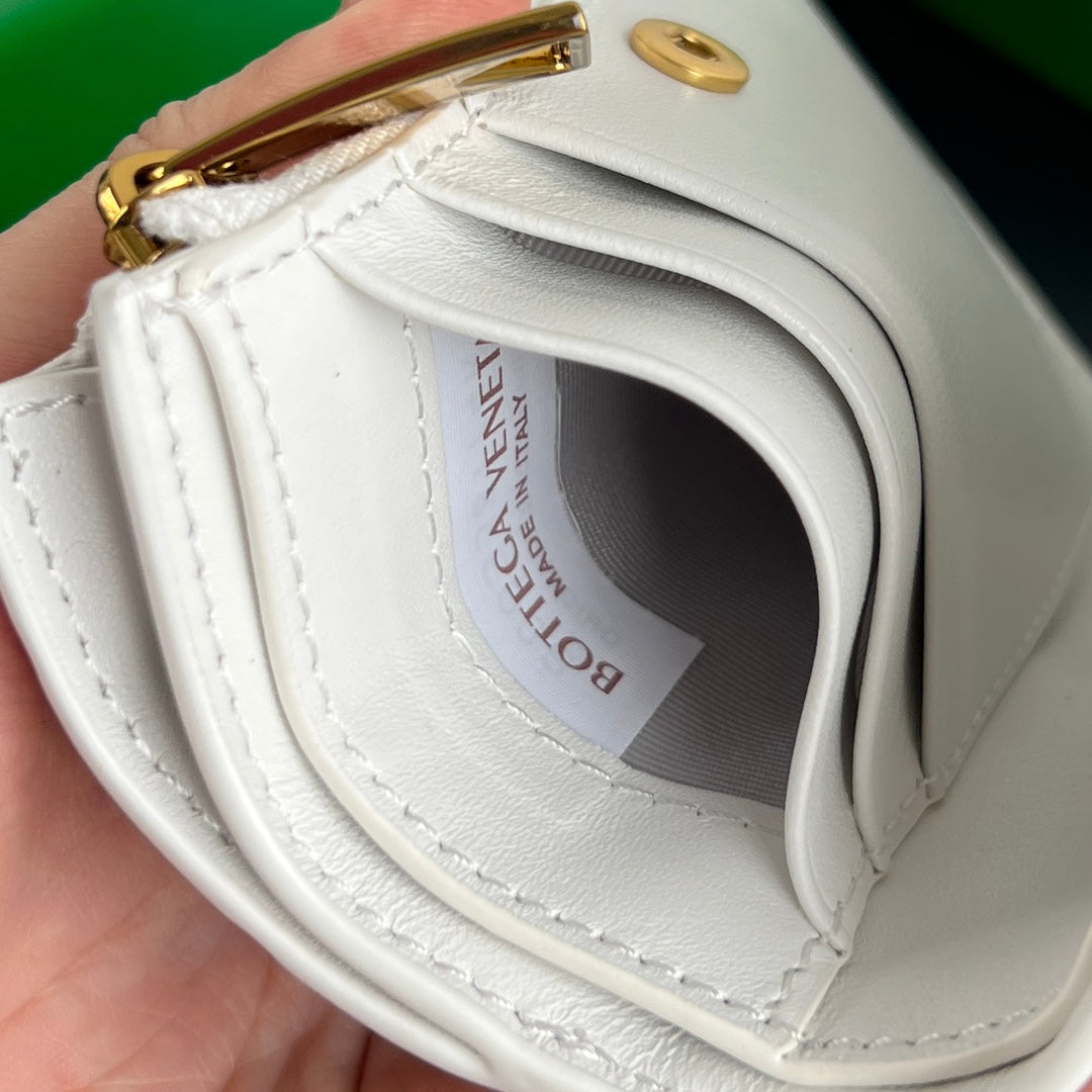 Bottega Veneta White & Red Coin Purse - detail image 9