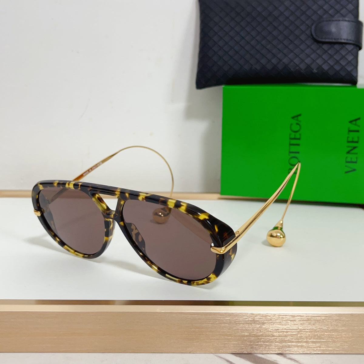 Bottega Veneta BV1273S Green Designer Sunglasses 63-12 mm Edition 3 - detail image 5
