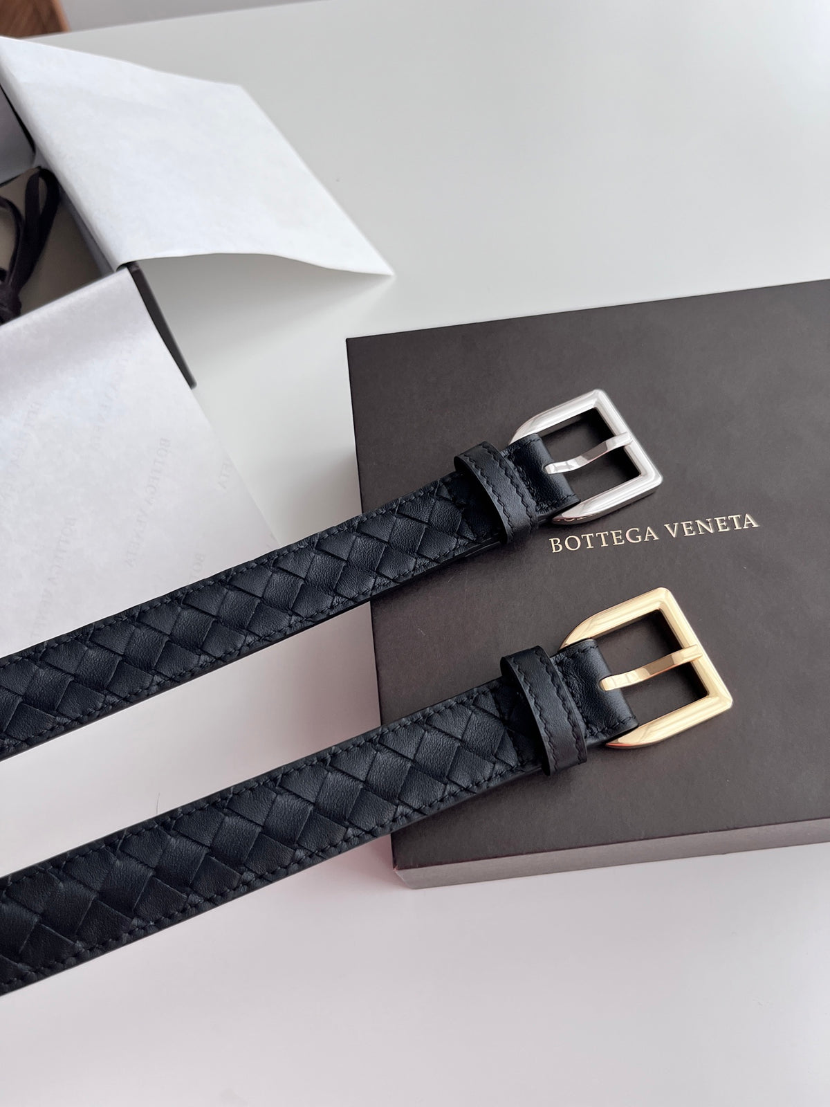 Bottega Veneta Black Designer Belt Edition 24