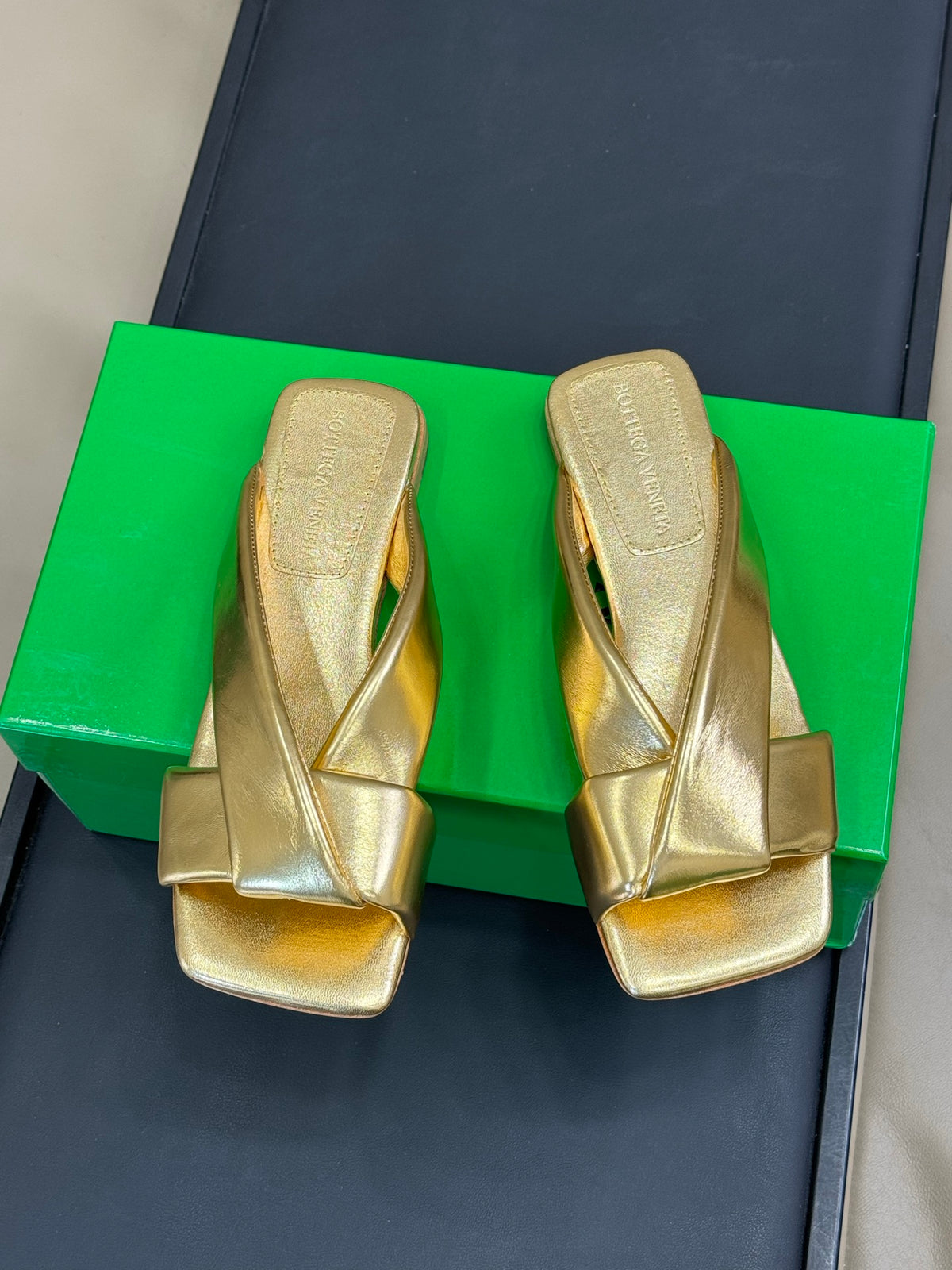Bottega Veneta Green & Gold Sandals EU 35-41 - detail image 6
