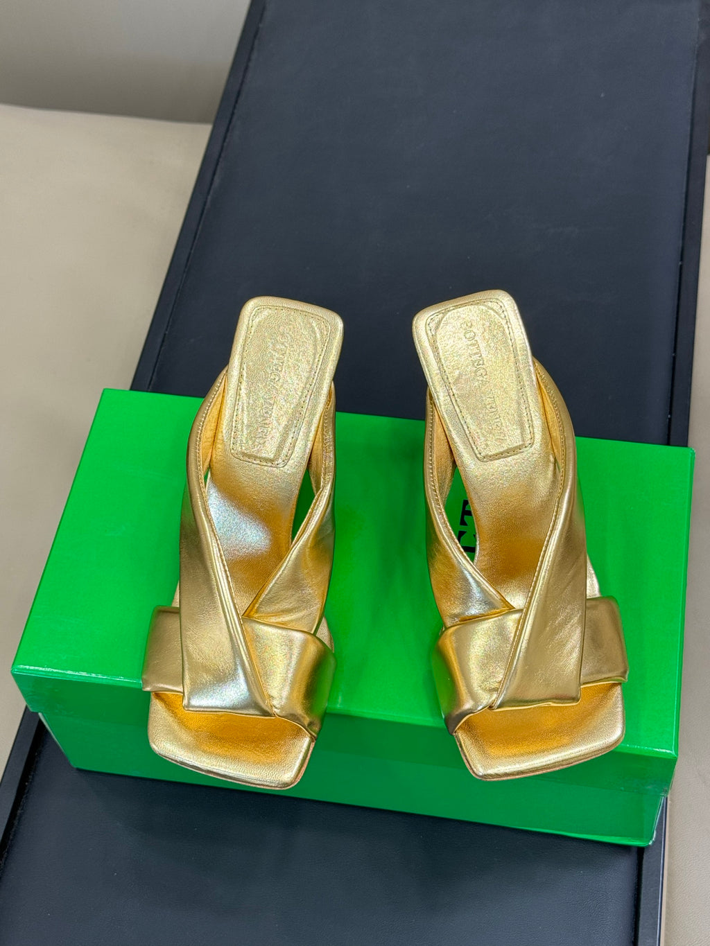 Bottega Veneta Green & Gold Sandals EU 35-41 - detail image 2