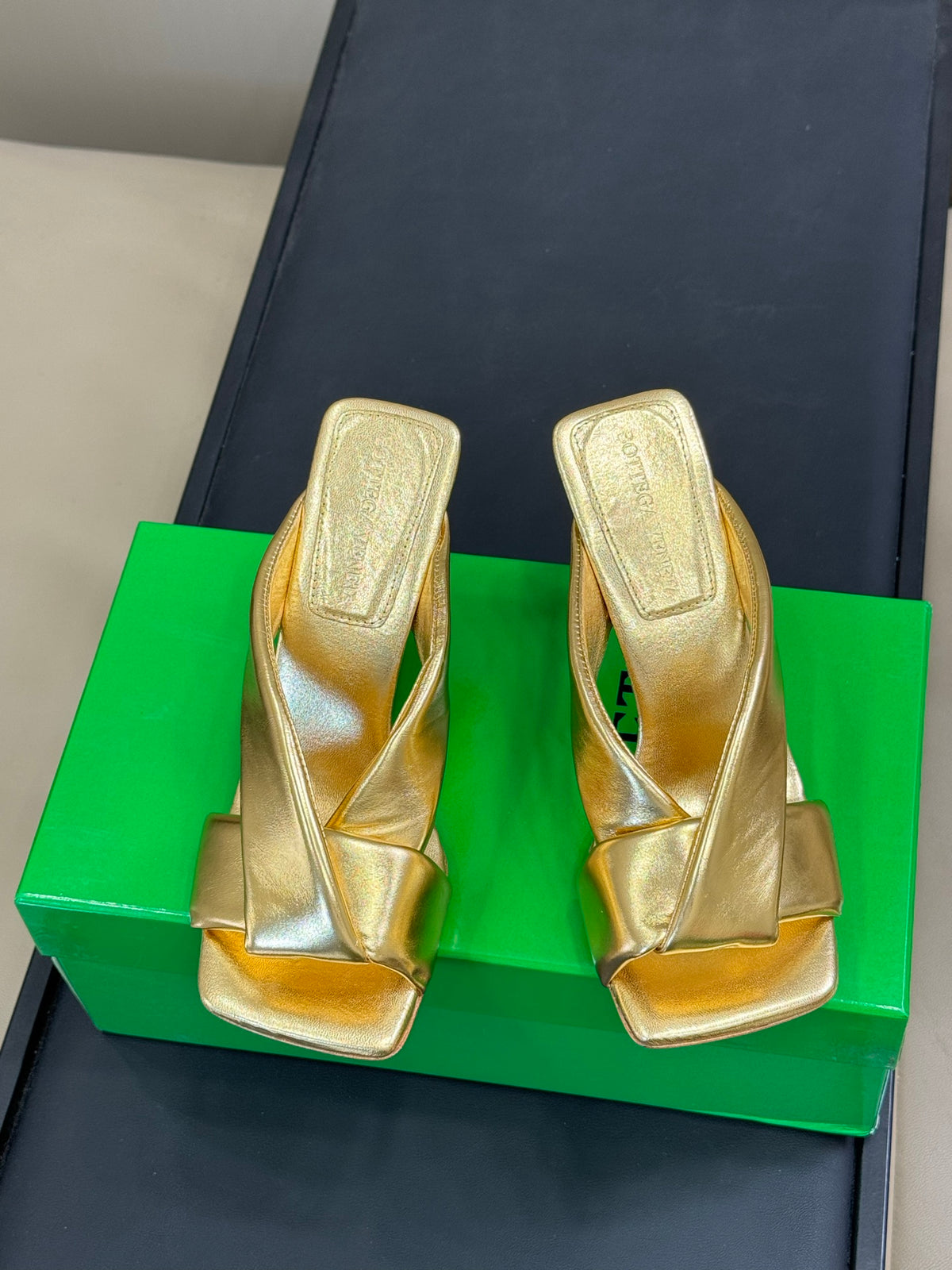 Bottega Veneta Green & Gold Sandals EU 35-41 - detail image 2