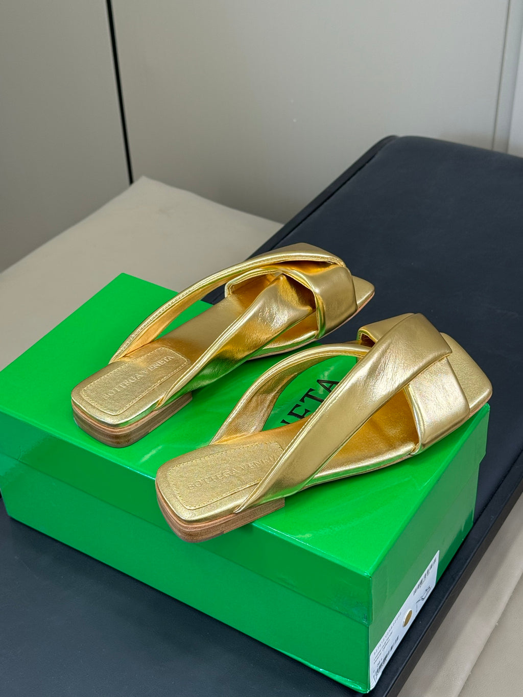 Bottega Veneta Green & Gold Sandals EU 35-41 - detail image 7