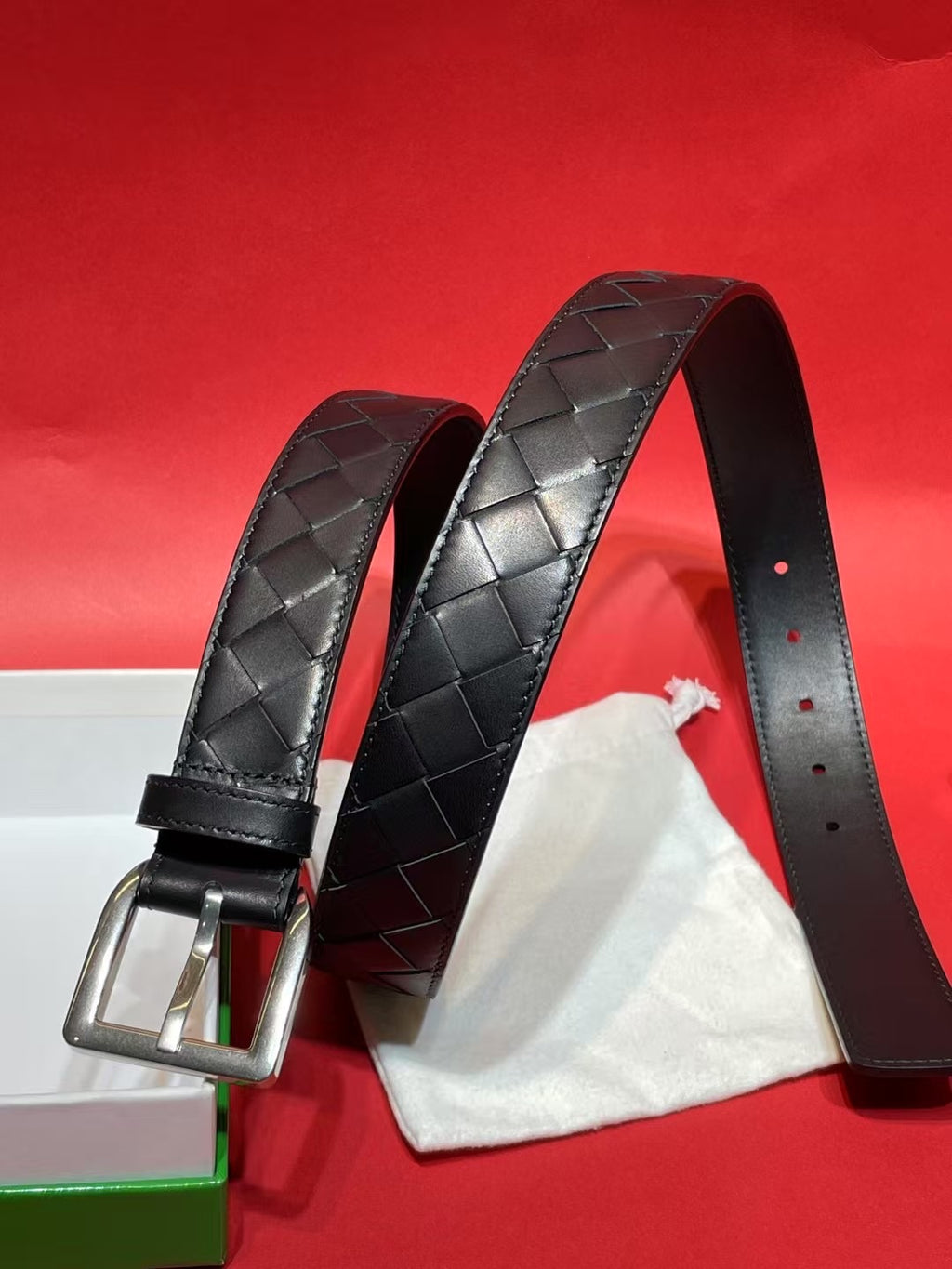 Bottega Veneta 826771V5N211019 Black & Silver Designer Belt - detail image 5