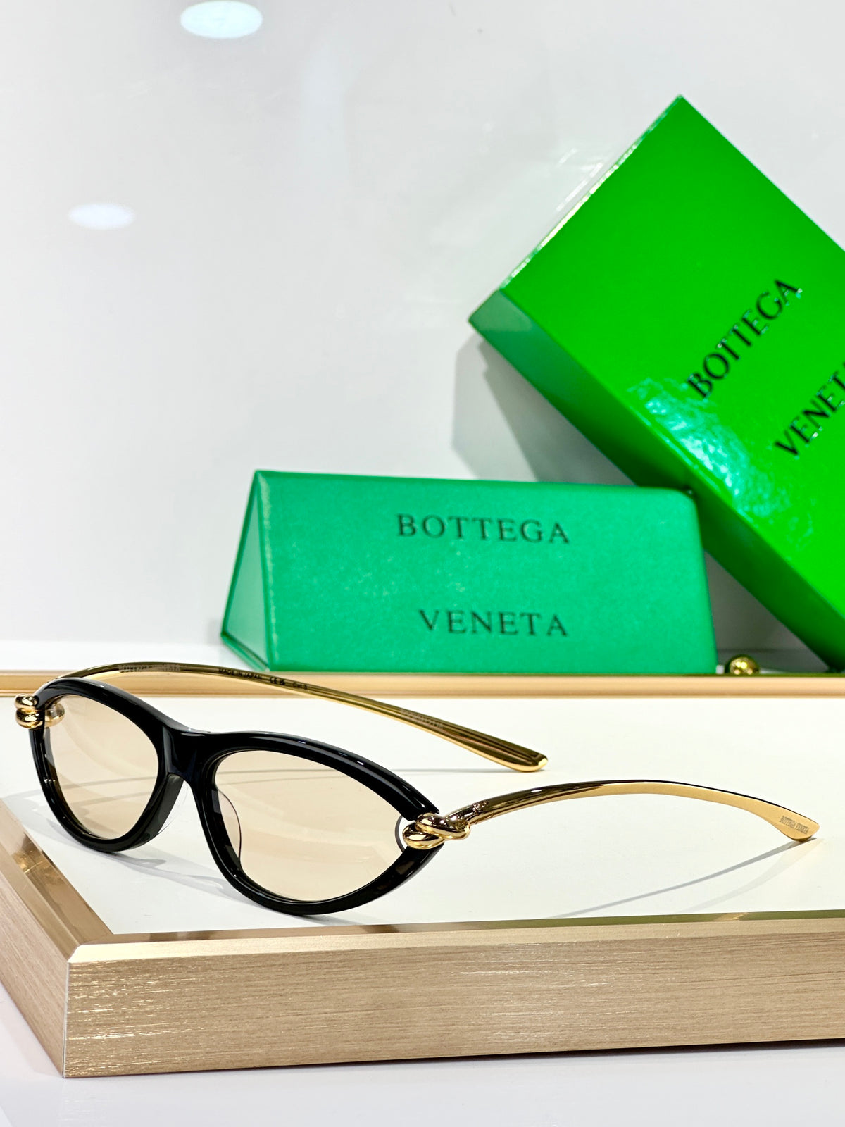 Bottega Veneta BV1390S Green Designer Sunglasses 56-14-145 mm - detail image 5
