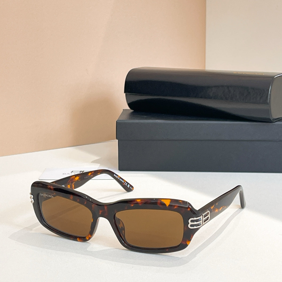 Balenciaga BB0432S Black & Rose Gold Designer Sunglasses 57-18-140 mm - detail image 2