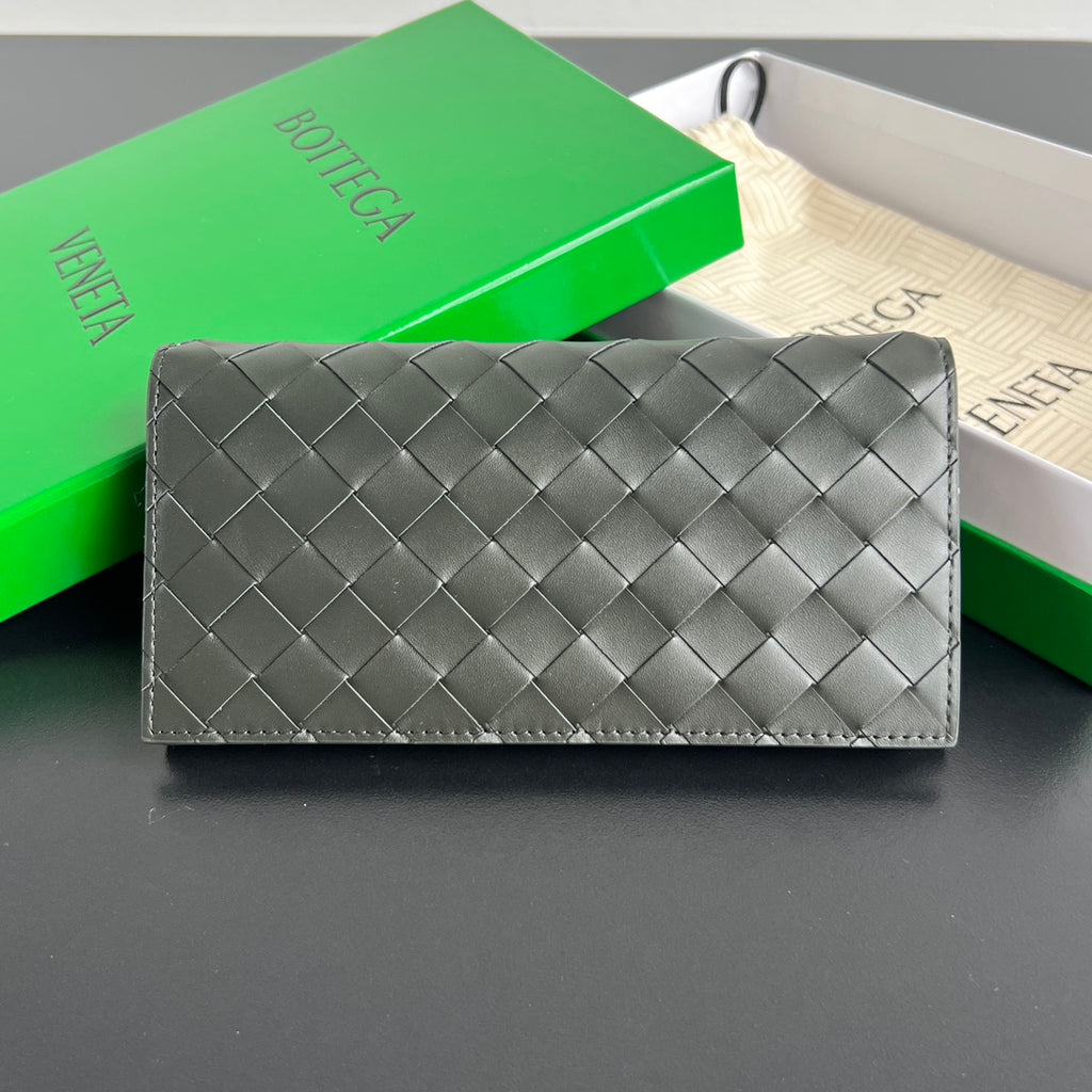 Bottega Veneta Charcoal Gray Designer Wallet Edition 3