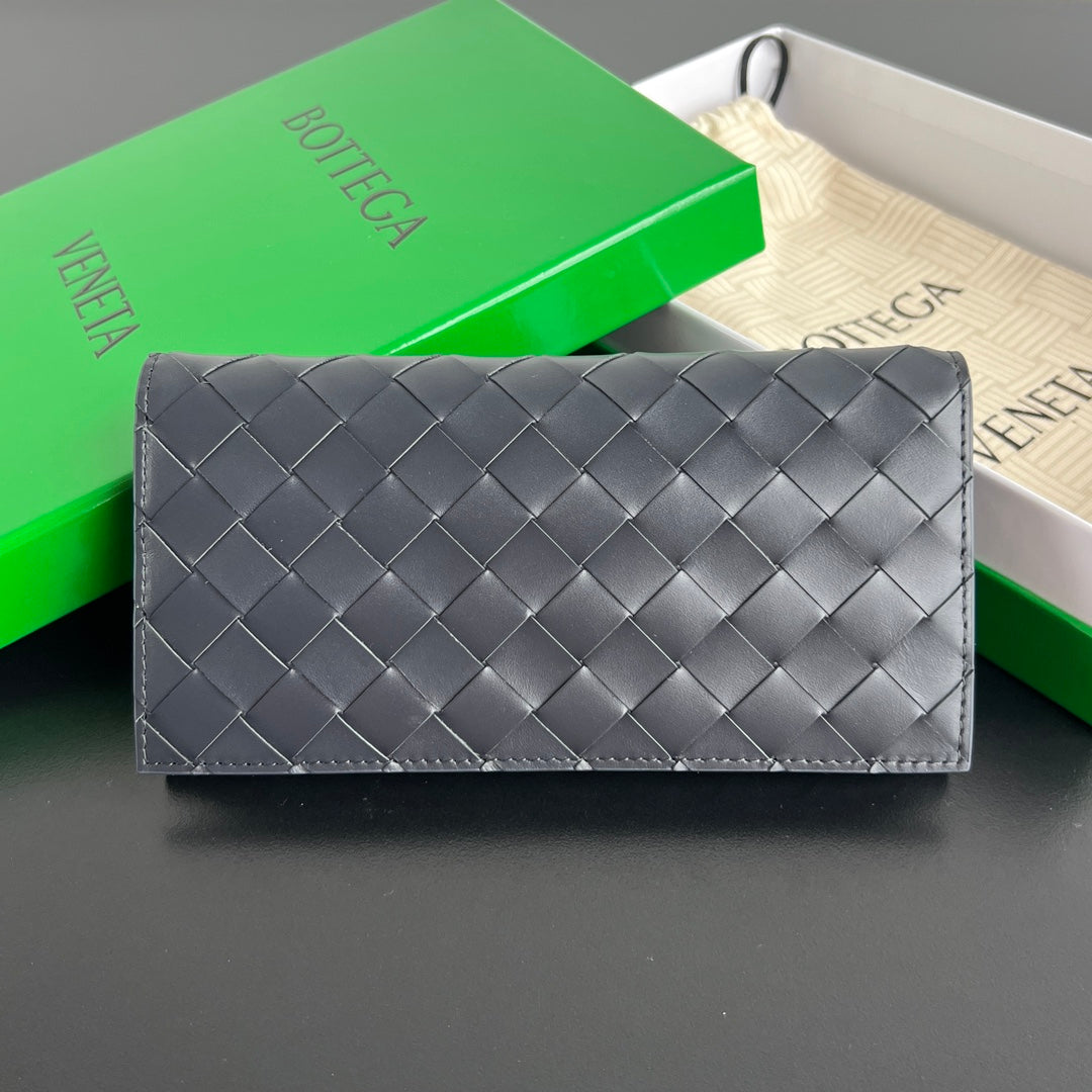 Bottega Veneta Charcoal Gray Designer Wallet Edition 2