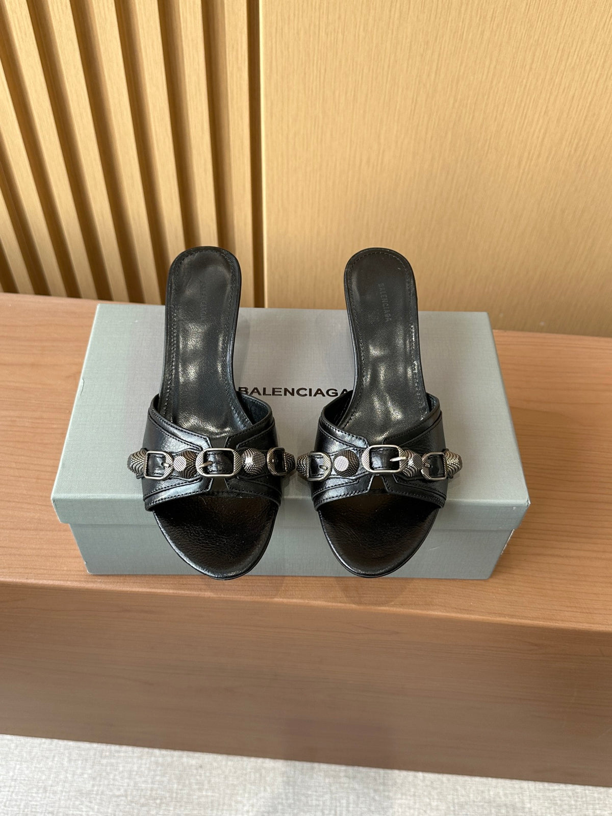 Balenciaga Black & Rose Gold Slides EU 35-39