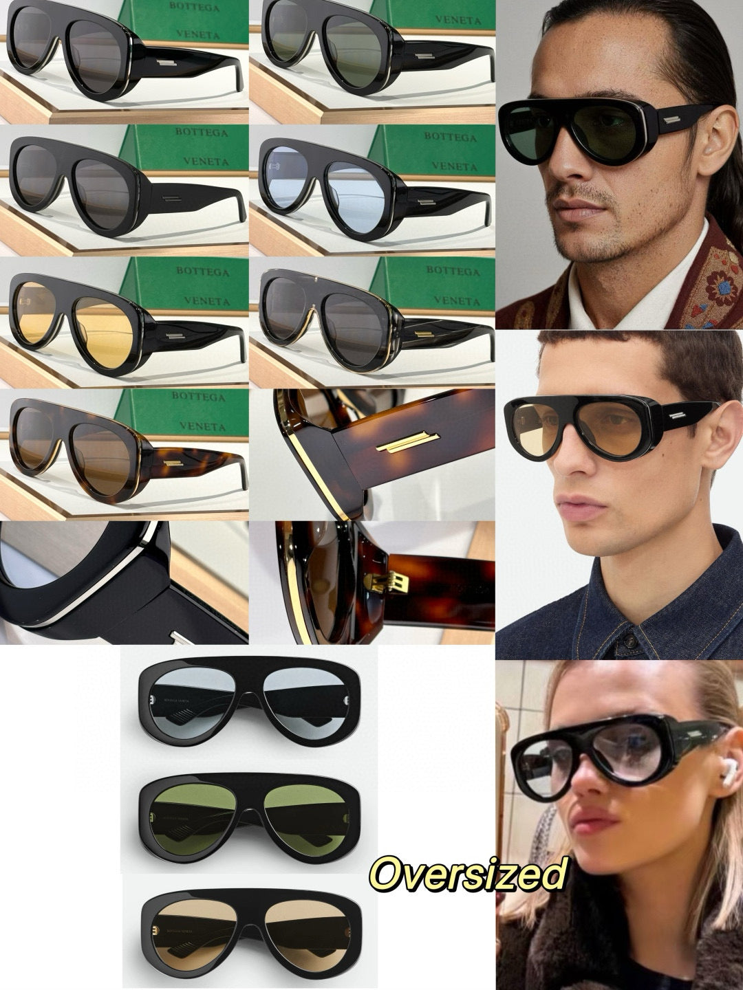 Bottega Veneta BV1362S Rose Gold & Green Designer Sunglasses 58-17-130 mm - detail image 9