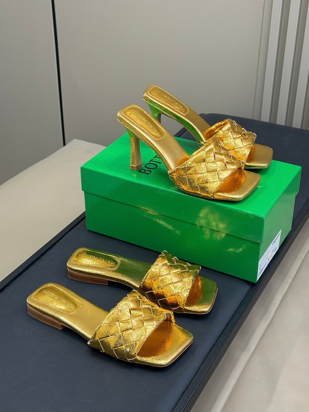 Bottega Veneta Yellow & Green Designer Shoes EU 35-41