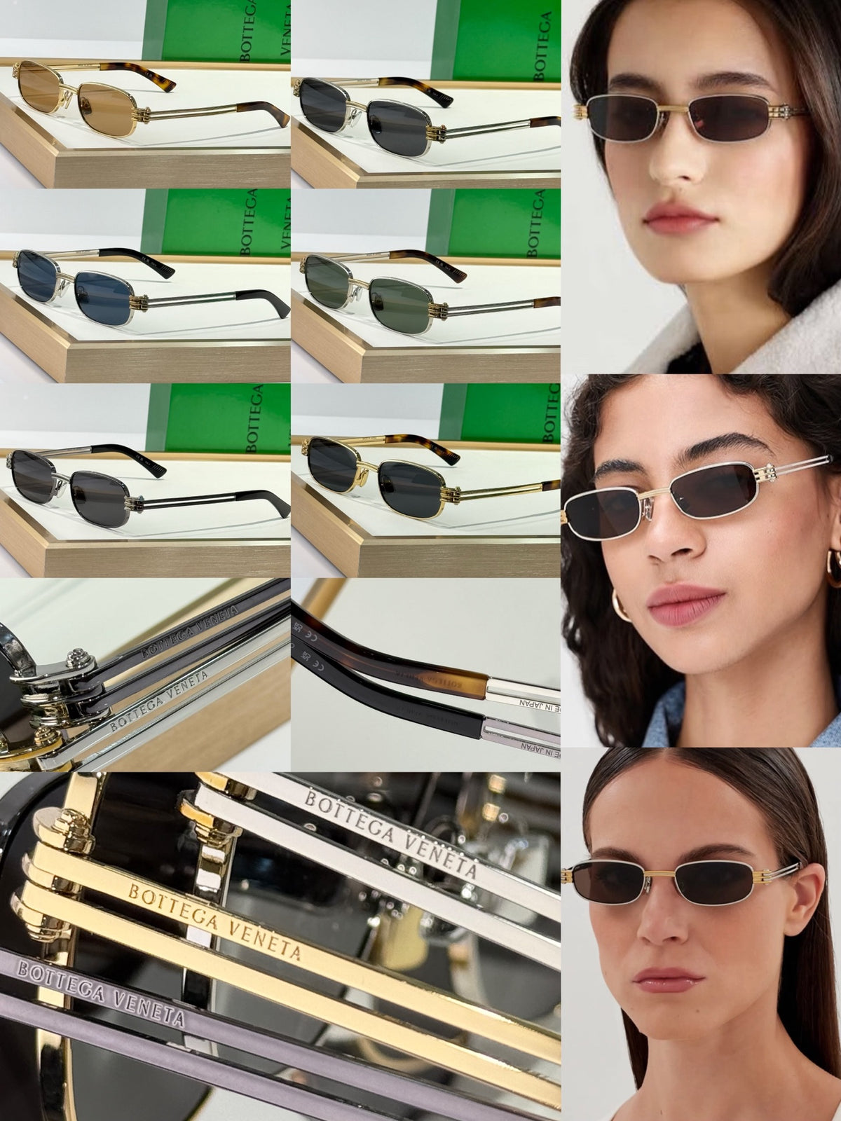 Bottega Veneta BV1381 Green Designer Sunglasses 50-20-145 mm - detail image 9