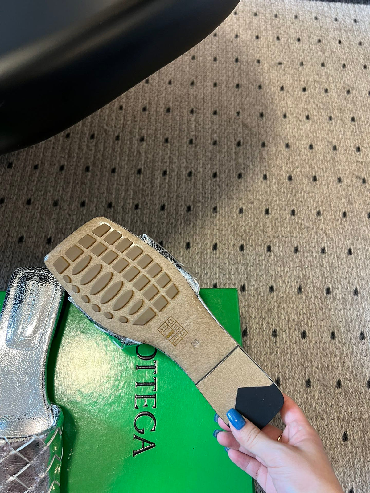 Bottega Veneta Brown & Green Slides EU 35-41 - detail image 4