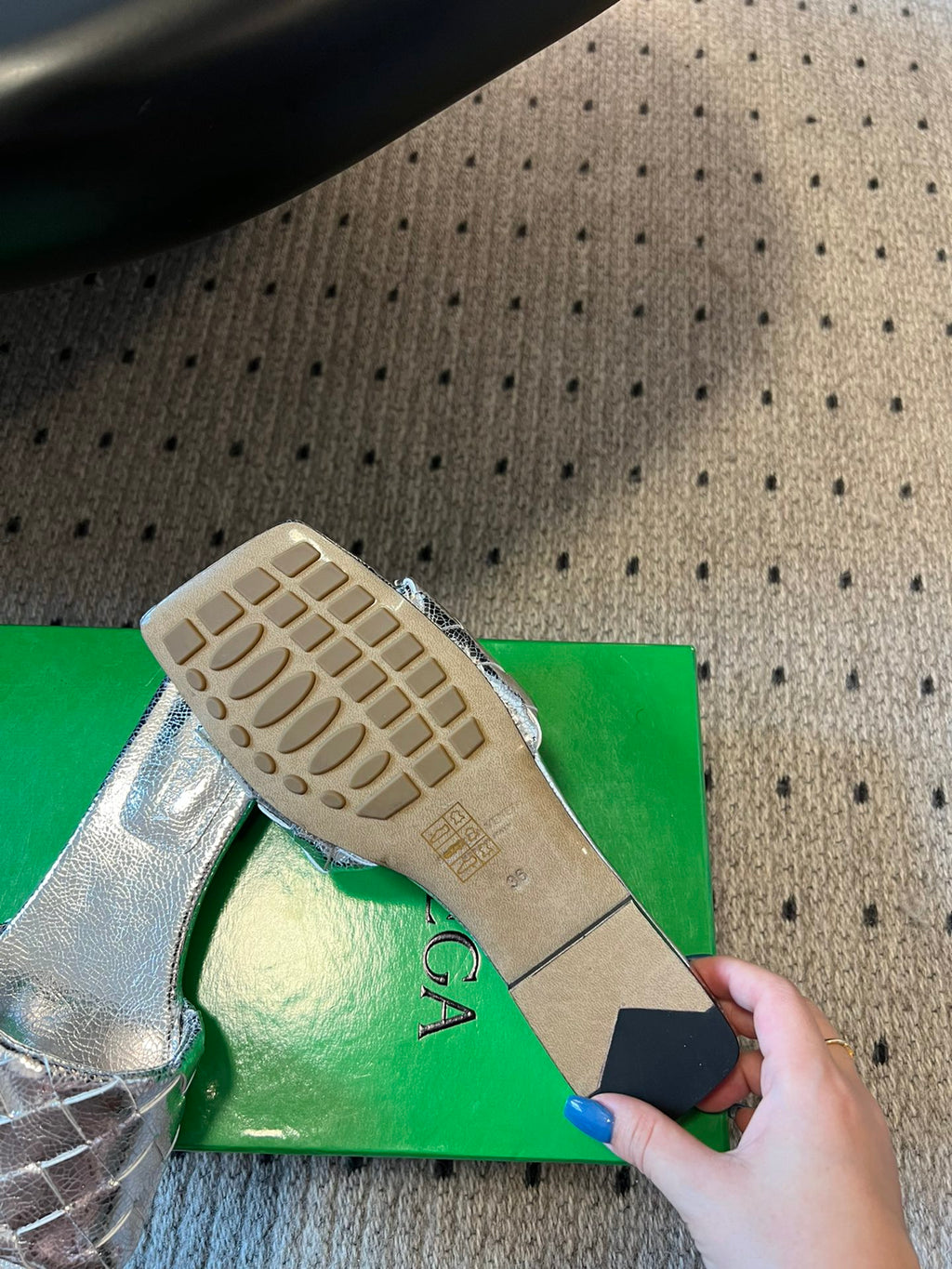 Bottega Veneta Brown & Green Slides EU 35-41 - detail image 8