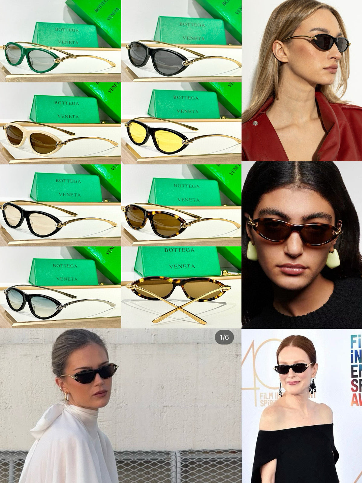 Bottega Veneta BV1390S Green Designer Sunglasses 56-14-145 mm - detail image 9