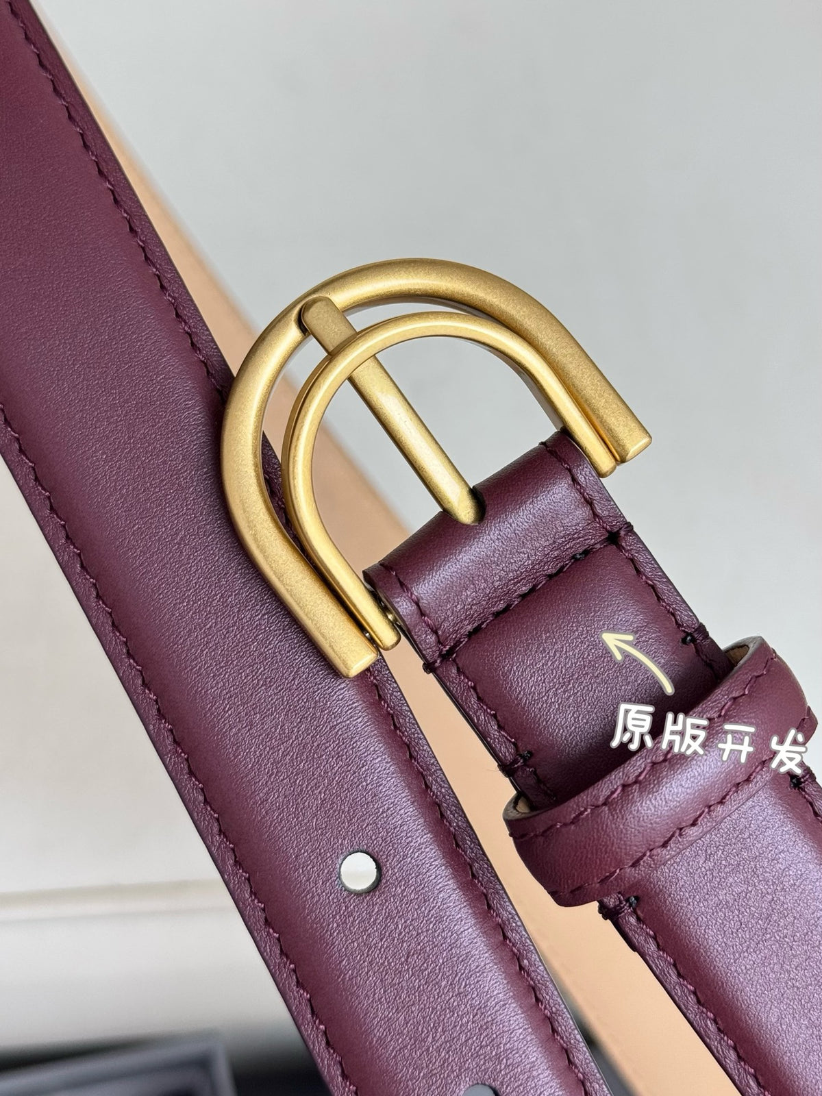 Balenciaga 8279472ABQF6034 Burgundy & Red Designer Belt - detail image 5