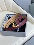 Balenciaga 8279472ABQF6034 Burgundy & Red Designer Belt