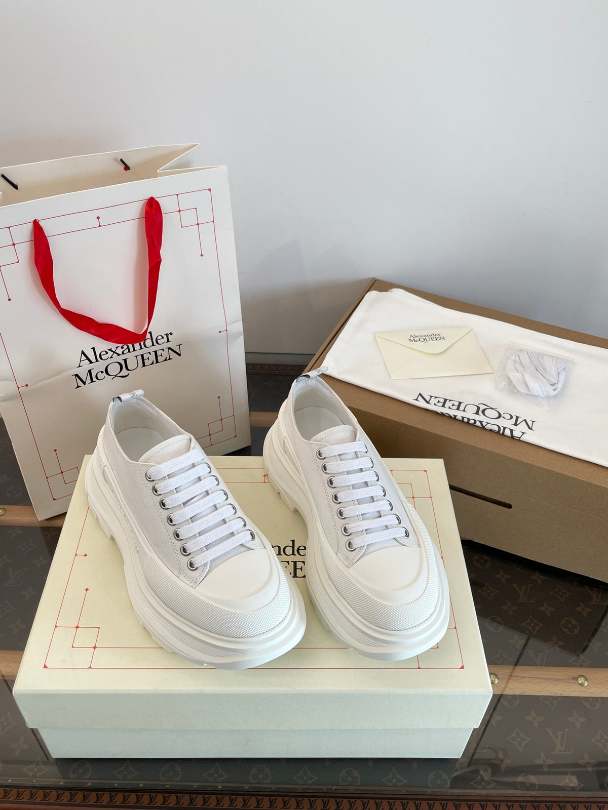 Alexander McQueen Silver Designer Shoes