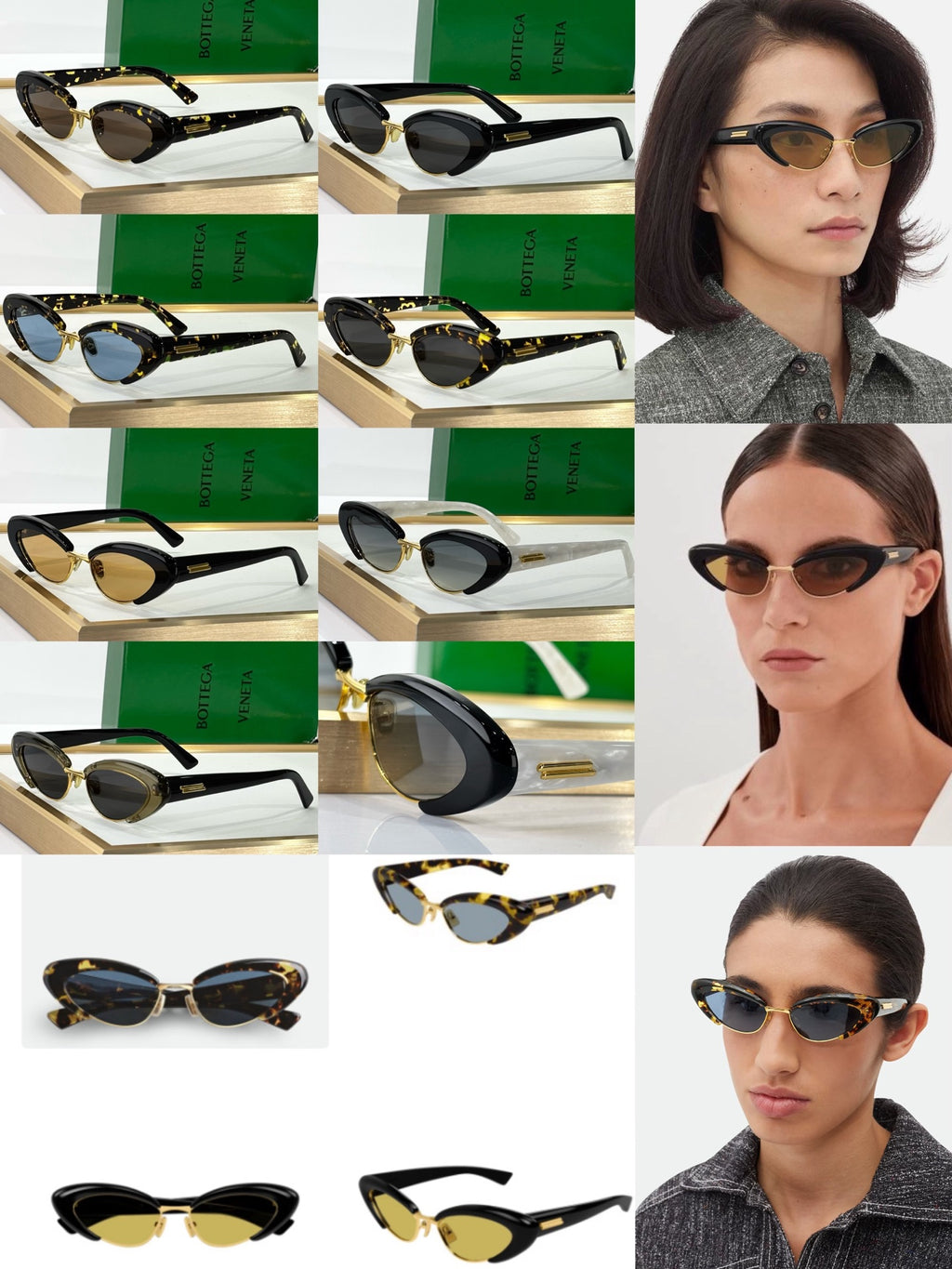Bottega Veneta BV1387S Green Designer Sunglasses 54-17-140 mm - detail image 9