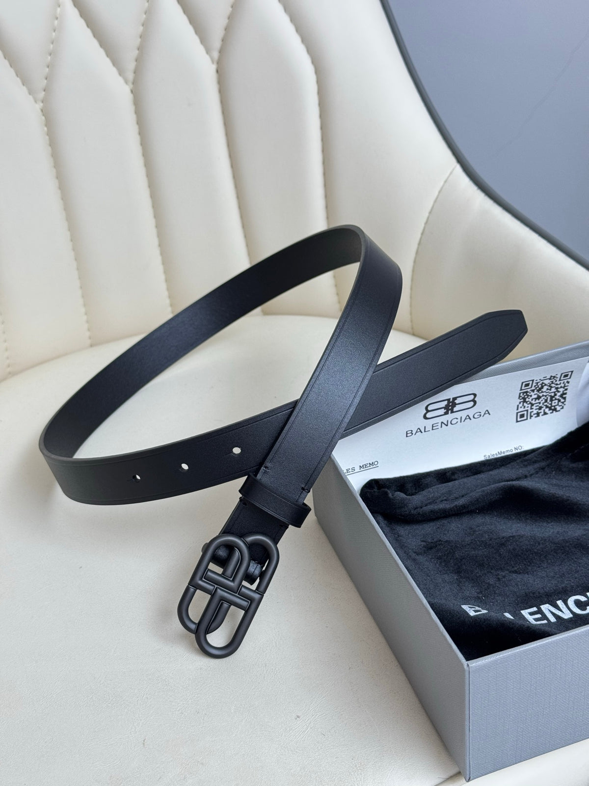 Balenciaga BALENCIAGA2025 Black Designer Belt - detail image 3