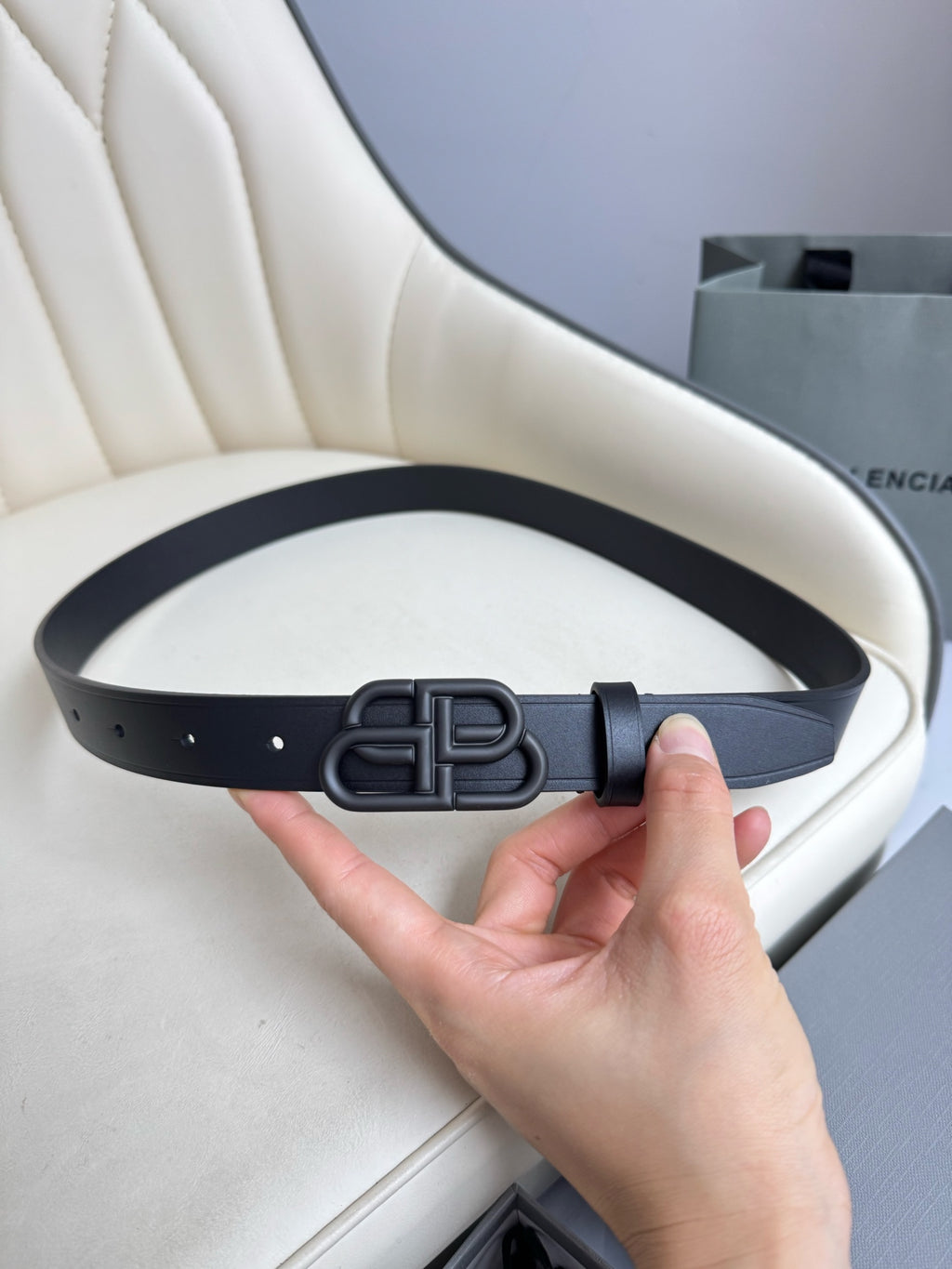 Balenciaga BALENCIAGA2025 Black Designer Belt - detail image 8