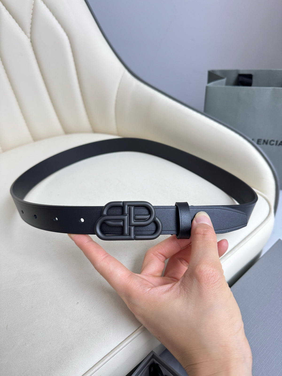 Balenciaga BALENCIAGA2025 Black Designer Belt - detail image 8