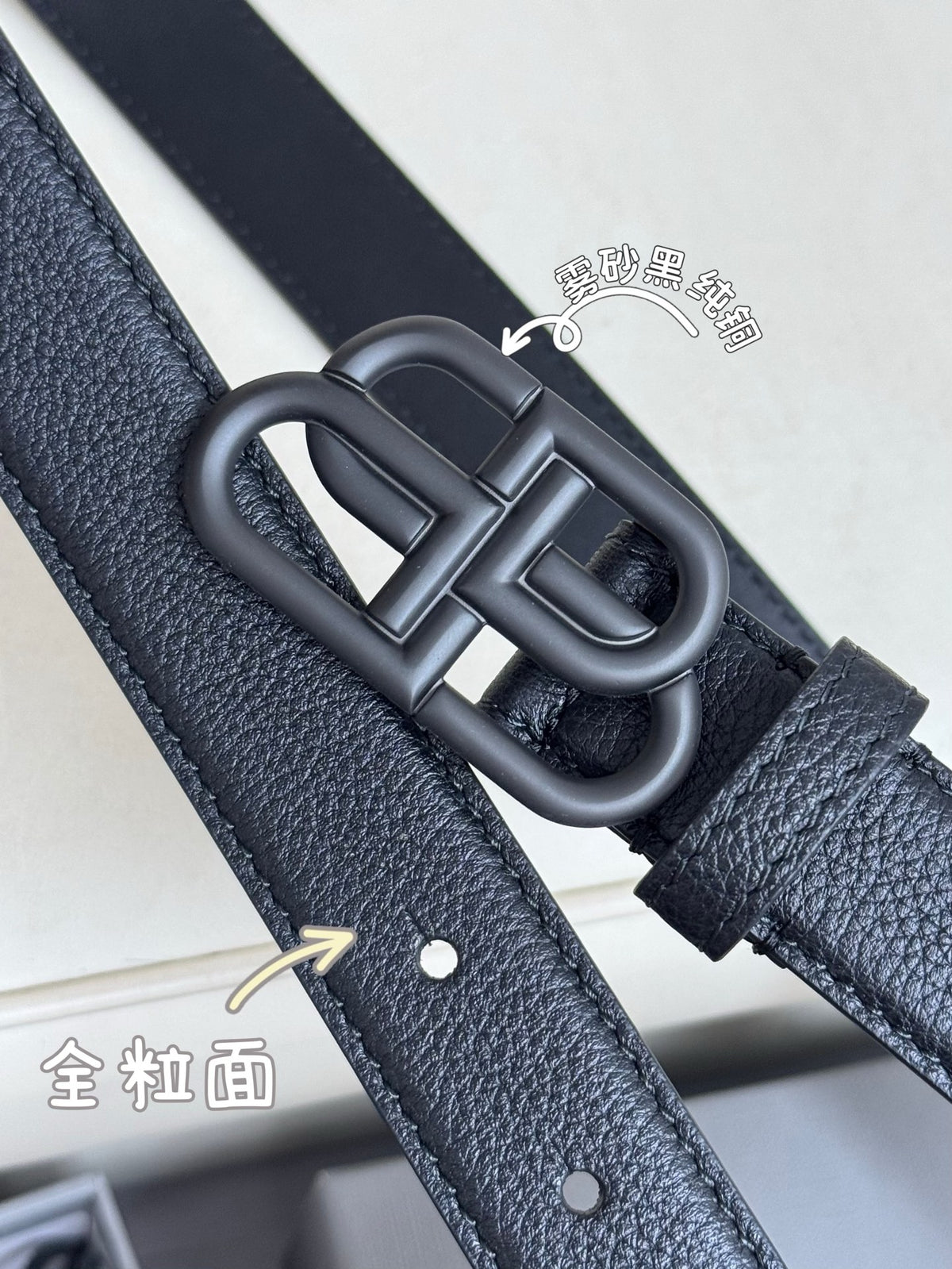 Balenciaga 58169015YVM1000 Black Designer Belt - detail image 5