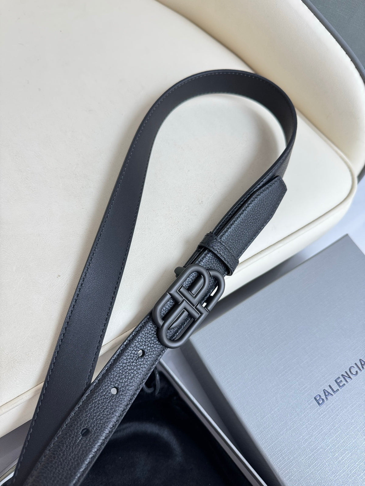 Balenciaga 58169015YVM1000 Black Designer Belt - detail image 7