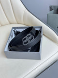 Balenciaga 58169015YVM1000 Black Designer Belt