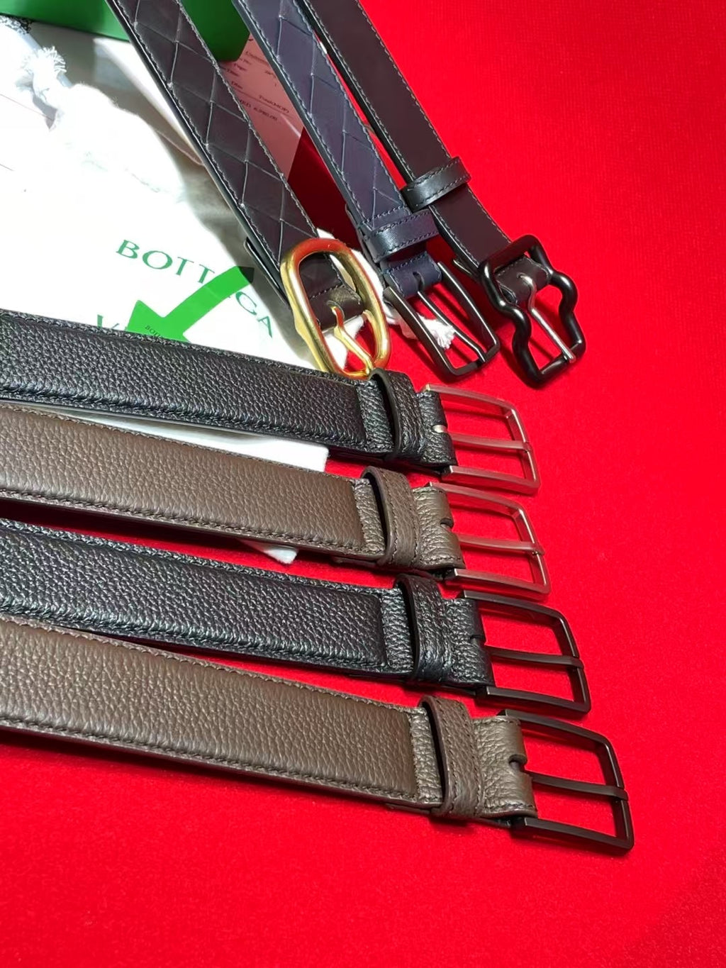Bottega Veneta Red Designer Belt - detail image 4