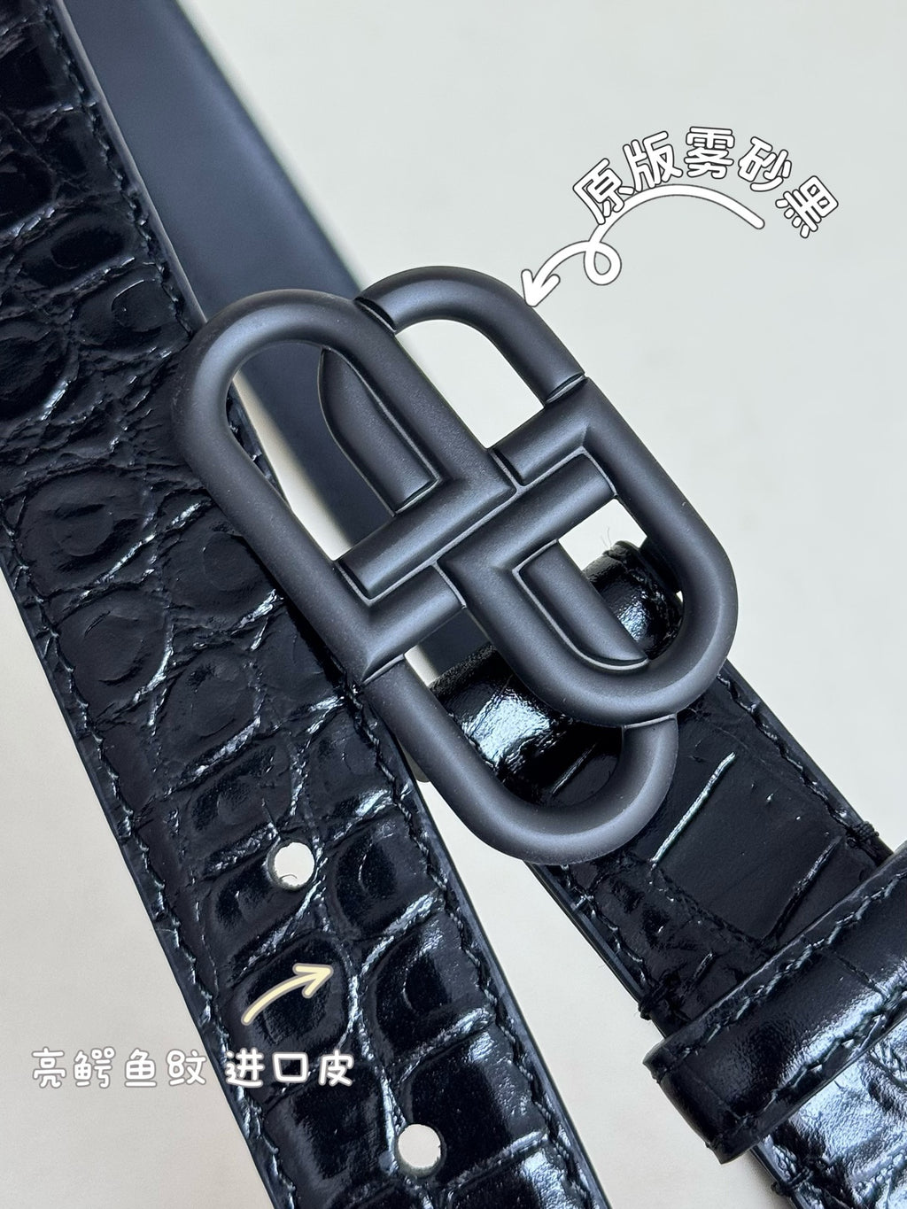 Balenciaga 5816901LR041000 Black Designer Belt - detail image 5