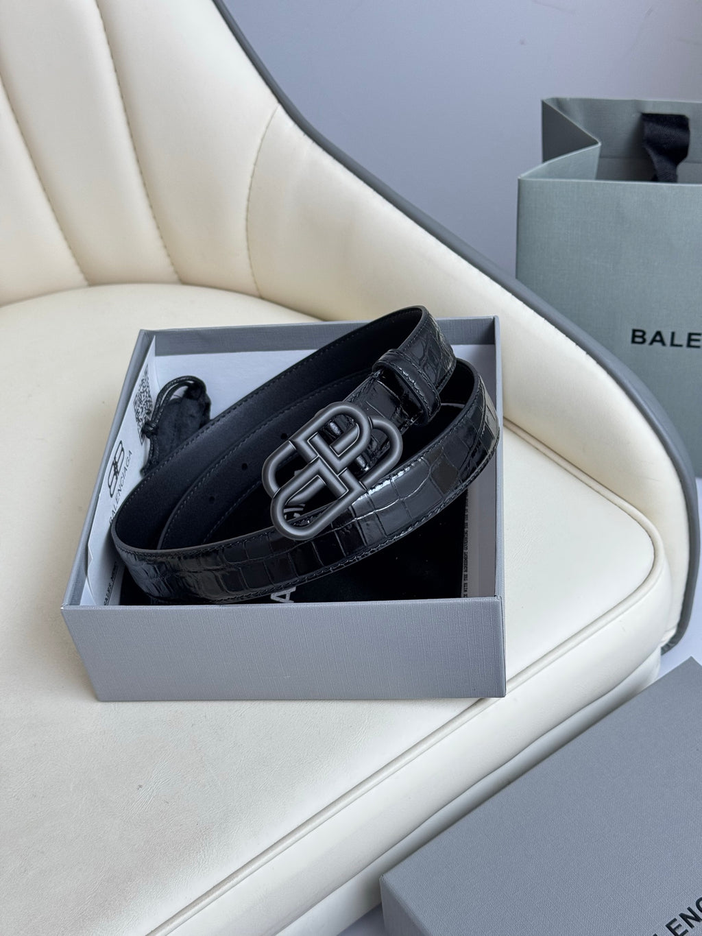 Balenciaga 5816901LR041000 Black Designer Belt