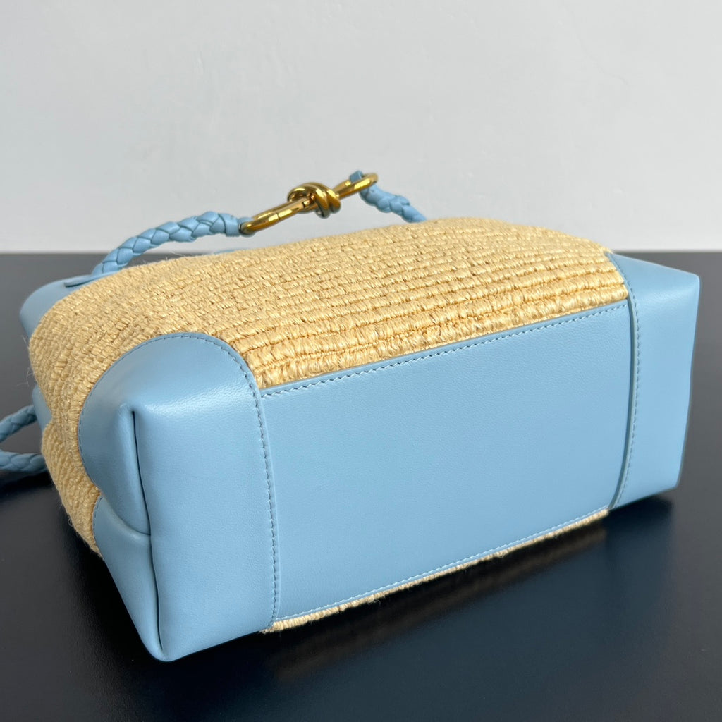 Bottega Veneta Gold & Blue Designer Handbag - detail image 4