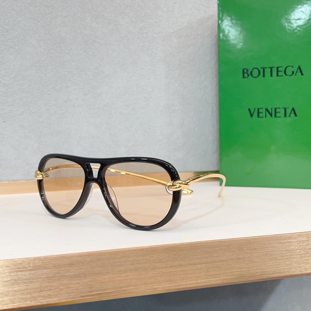 Bottega Veneta BV1418S Green & Brown Designer Sunglasses 58-15-145 m Edition 2 - detail image 5