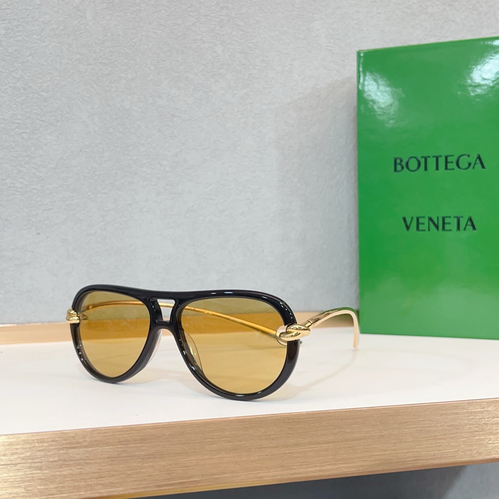 Bottega Veneta BV1418S Green & Brown Designer Sunglasses 58-15-145 m Edition 2 - detail image 3