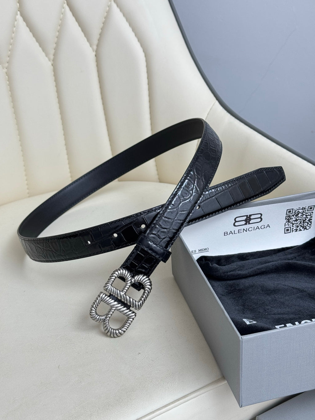 Balenciaga Black & Silver Designer Belt Edition 2 - detail image 3