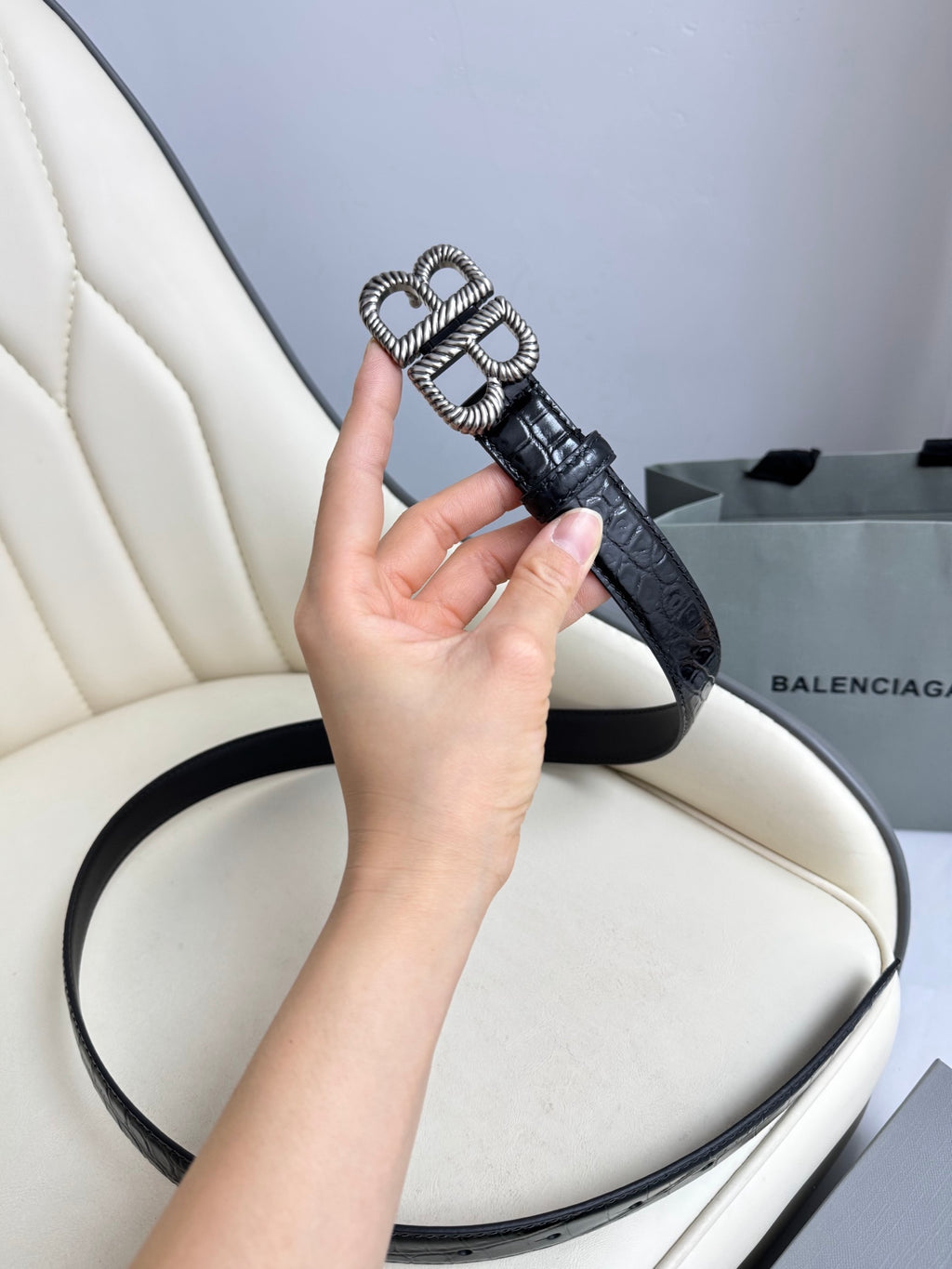 Balenciaga Black & Silver Designer Belt Edition 2 - detail image 4