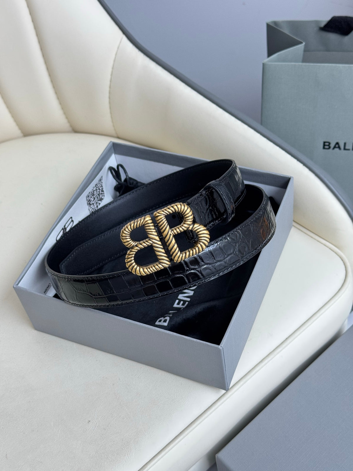 Balenciaga Black & Gold Designer Belt Edition 2