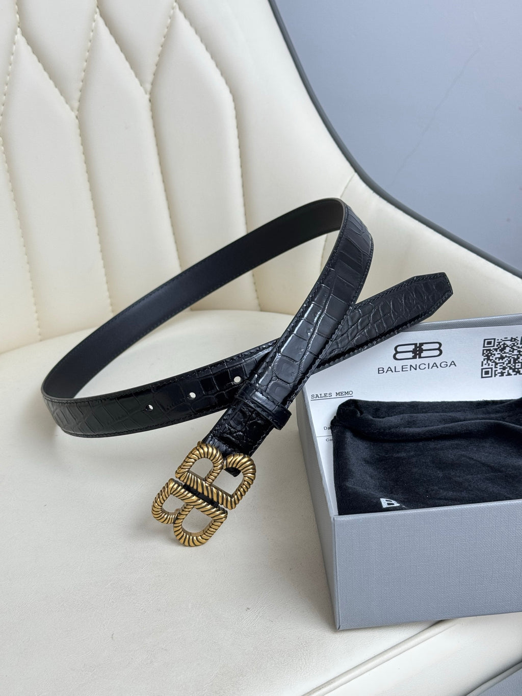 Balenciaga Black & Gold Designer Belt Edition 2 - detail image 3