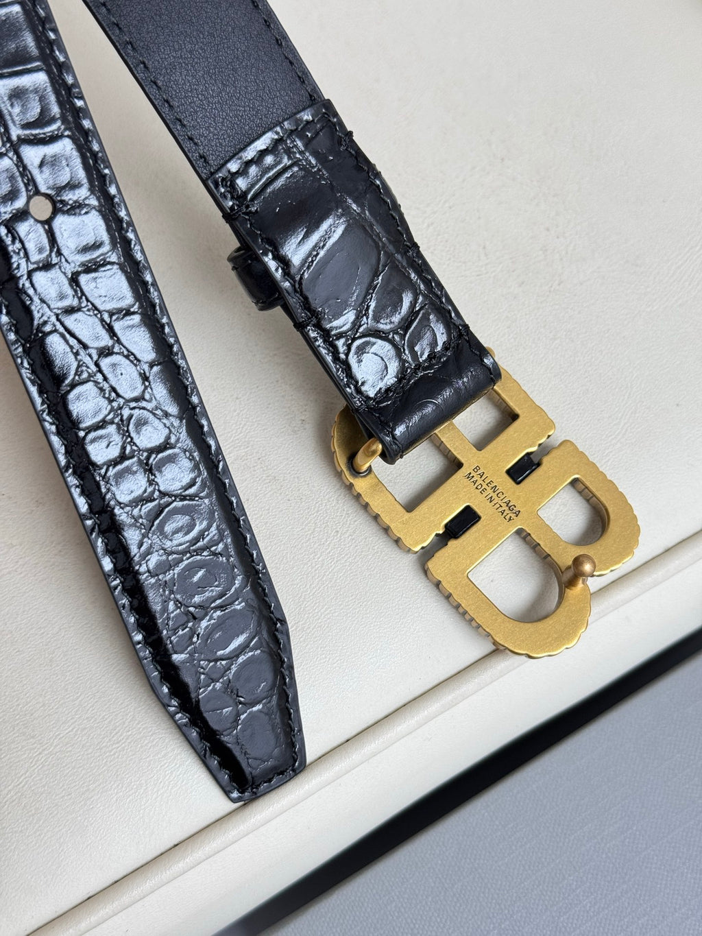 Balenciaga Black & Gold Designer Belt Edition 2 - detail image 6