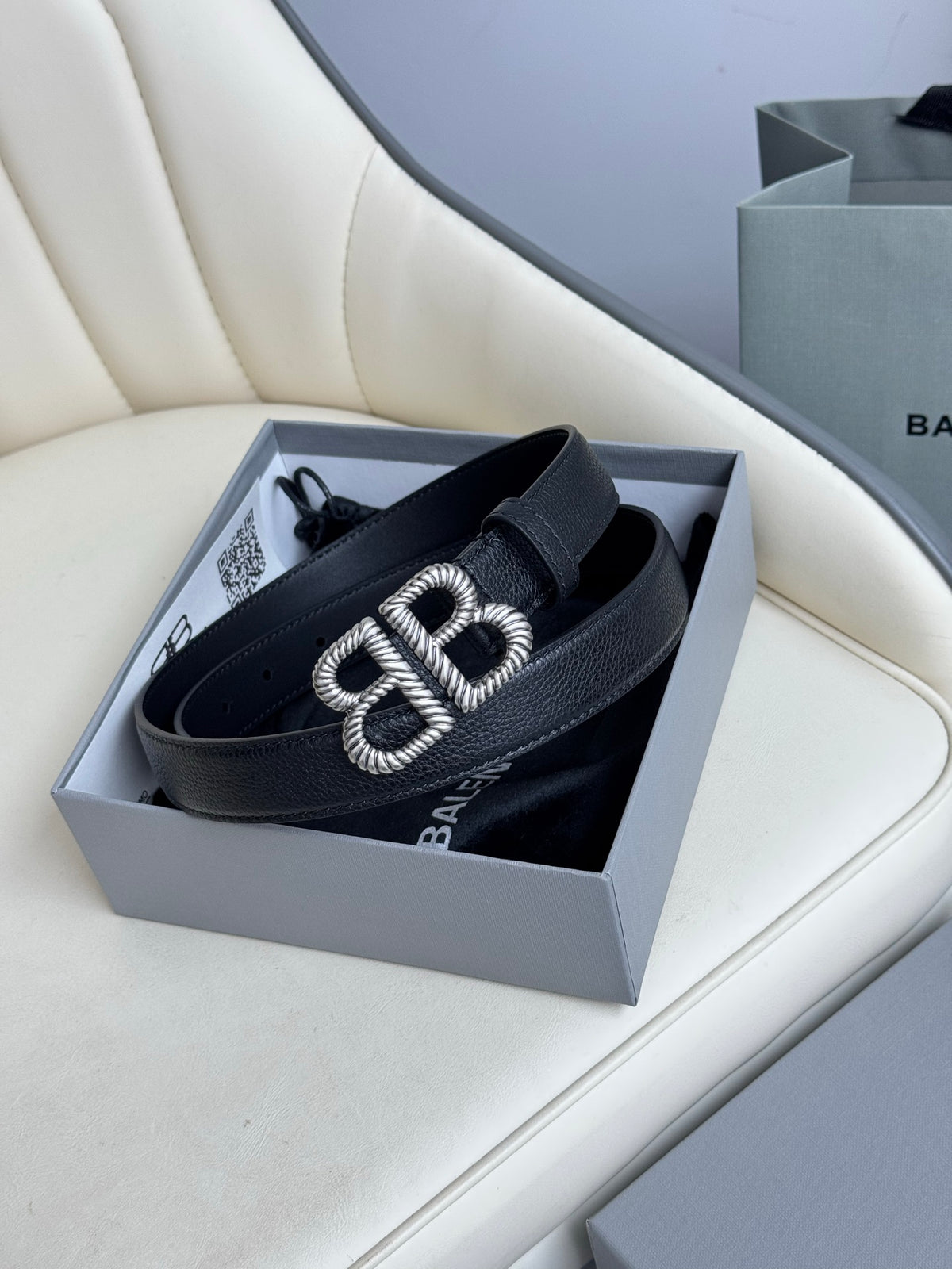 Balenciaga Black & Silver Designer Belt Edition 3