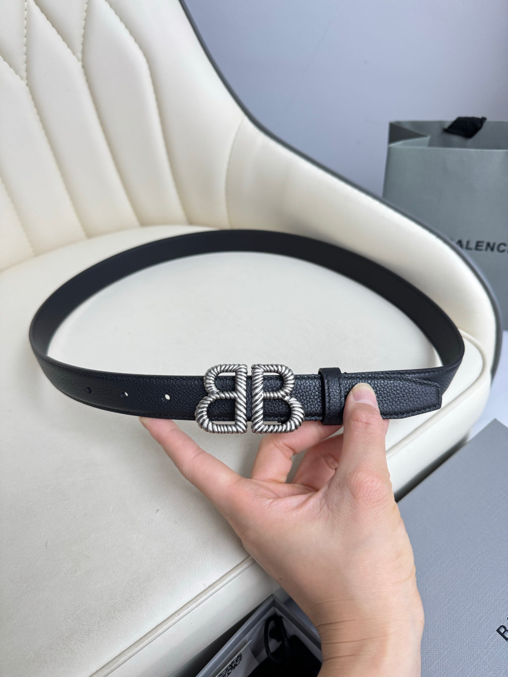 Balenciaga Black & Silver Designer Belt Edition 3 - detail image 8