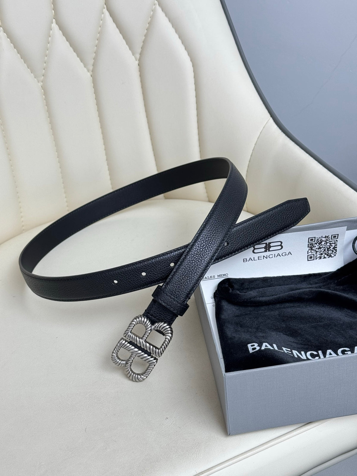 Balenciaga Black & Silver Designer Belt Edition 3 - detail image 3