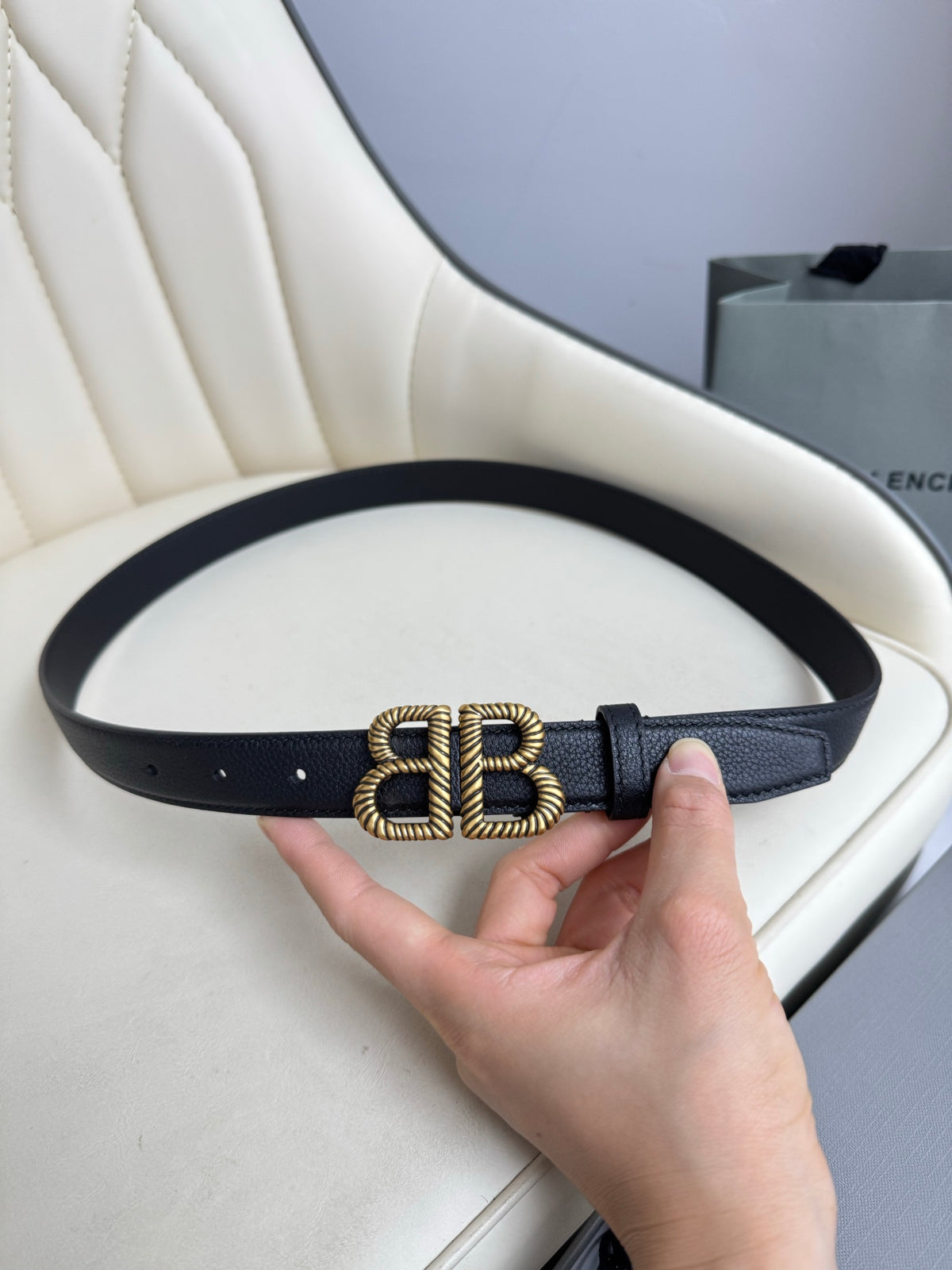 Balenciaga Black & Gold Designer Belt Edition 3 - detail image 8