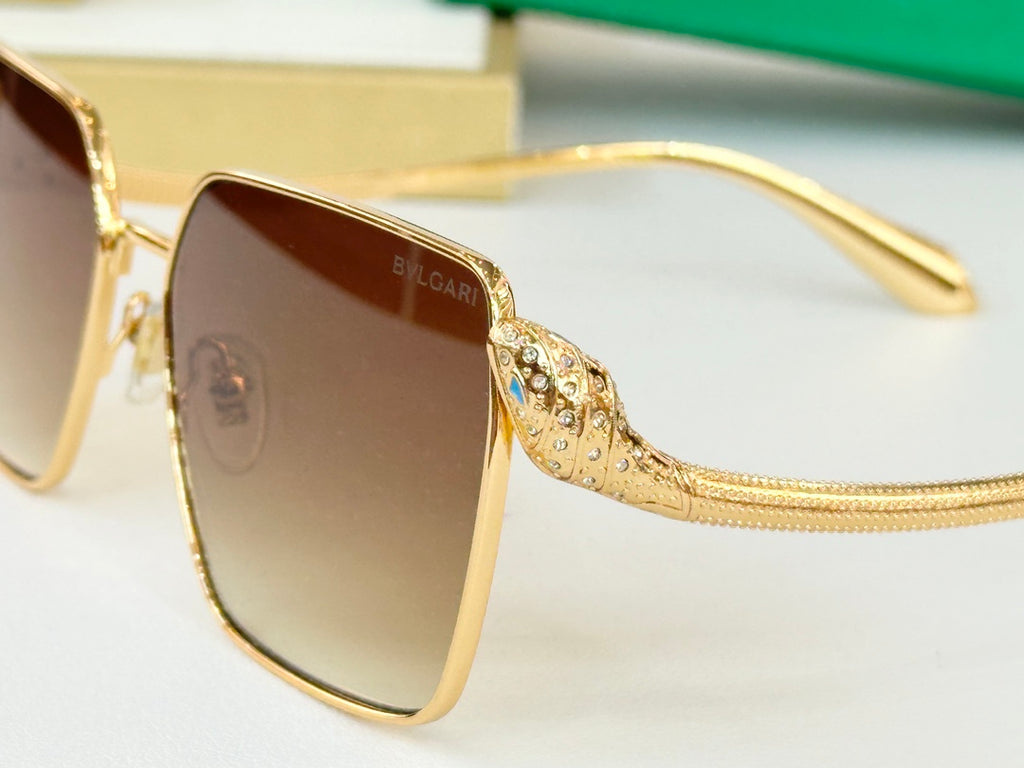 Bottega Veneta BV1427LU Green & Gold Designer Sunglasses 61-17-138 mm - detail image 7