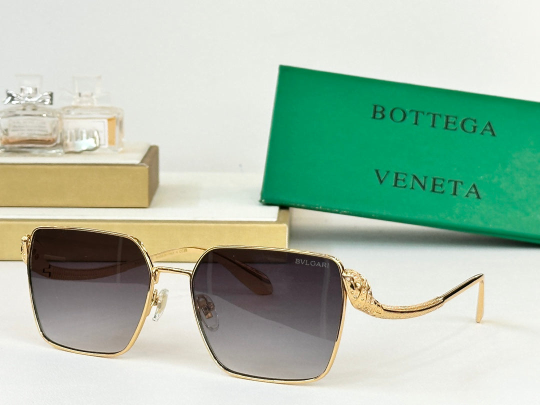 Bottega Veneta BV1427LU Green & Gold Designer Sunglasses 61-17-138 mm - detail image 3