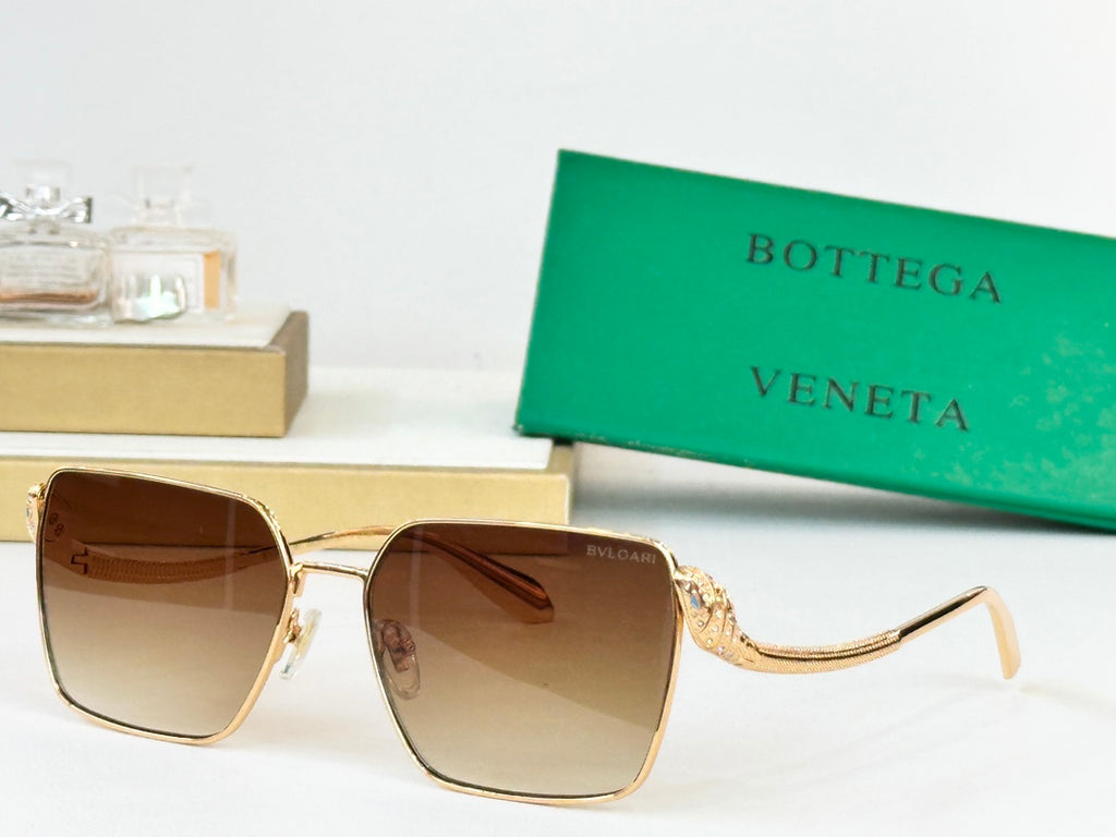 Bottega Veneta BV1427LU Green & Gold Designer Sunglasses 61-17-138 mm - detail image 6